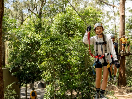 TreeTopChallenge_CurrumbinAdventurePark_SmilingOnATightrope