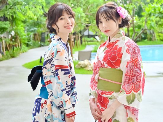 浴衣レンタル オリジナルの京浴衣を種類豊富にご用意！華やかな浴衣を着て”沖縄の南国リゾート"を散策するプラン＜那覇市＞