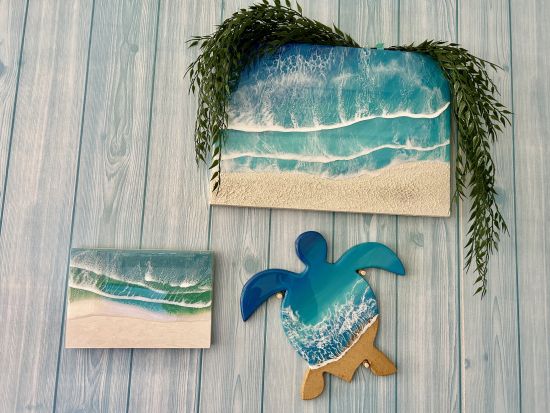 レジンアート体験 認定講師のレクチャーで安心♪ お好きなデザインを選んで世界に一つのアート作り＜60分～90分／1組貸切／沖縄本島中部＞