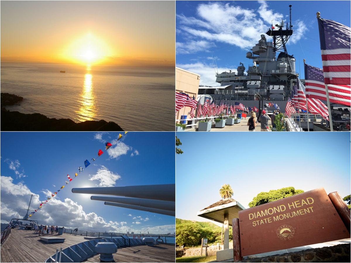 ダイヤモンドヘッド日の出ハイキング＋戦艦ミズーリ見学ツアー 名物