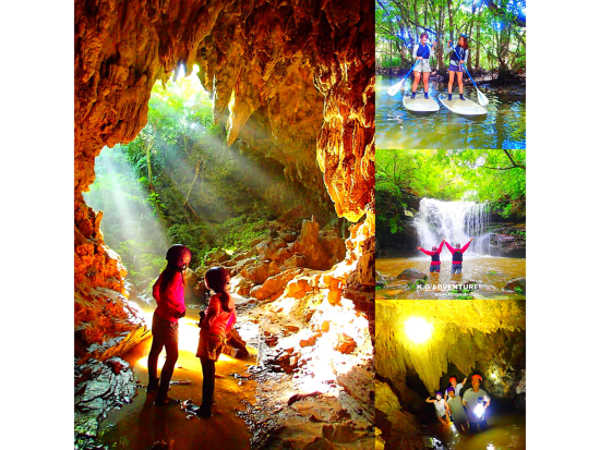 西表島マングローブカヌー or SUP ＆ 鍾乳洞探検ケイビング 秘境ジャングルで大冒険！島旅アドベンチャータイム＜送迎可／約5時間30分＞