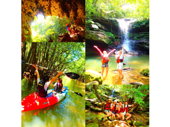 西表島マングローブカヌー or SUP ＆ 鍾乳洞探検ケイビング 秘境ジャングルで大冒険！島旅アドベンチャータイム＜送迎可／約5時間30分＞