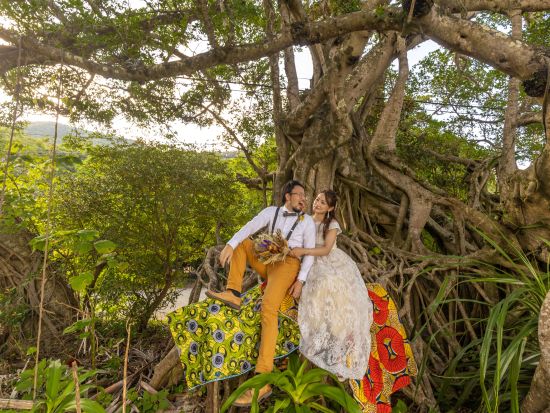 奄美大島フォトウェディング　リタッチ済み写真カット数を選べる3つのプラン 衣装レンタルなどのオプションも！by Anniversary photo AMAMI