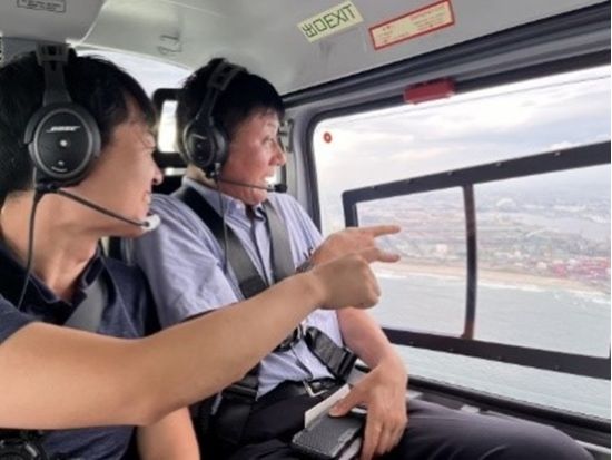 【1日1組限定】復興の軌跡を学ぶヘリコプター搭乗プレミアムツアー 震災復興を陸や空から！震災からの復興を遂げた「今」を感じるプラン＜6時間／昼食付／仙台駅発着＞