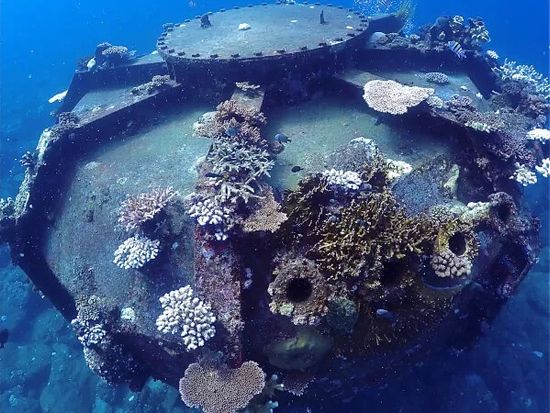 北谷町砂辺エリア（水中ポスト・水中宮殿）