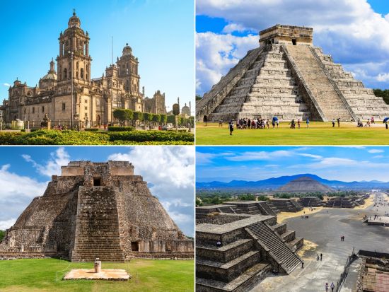 メキシコ周遊5泊6日ツアー　世界遺産テオティワカン＋ウシュマル＋チチェン・イッツァ遺跡訪問＜日本語＆英語ガイド／メキシコシティ発着＞