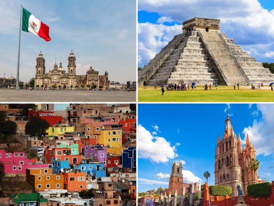 メキシコ周遊6泊7日ツアー　メキシコシティ＋グアナファト＋カンクン　7つの世界遺産を巡る＜日本語＆英語ガイド／メキシコシティ発着＞