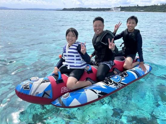 選べるマリンアクティビティ！　プライベートビーチでマリンスポーツ満喫！最新チューブ 人気マリンアクティビティ2点or3点選べる＜名護市・今帰仁村・古宇利島＞