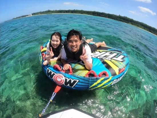 選べるマリンアクティビティ！　プライベートビーチでマリンスポーツ満喫！最新チューブ 人気マリンアクティビティ2点or3点選べる＜名護市・今帰仁村・古宇利島＞