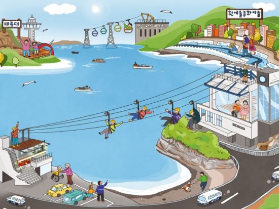 太宗台オーシャンフライングテーマパーク　影島(ヨンド) ジップライン利用券事前購入　釜山の海と空を駆け抜ける爽快体験！