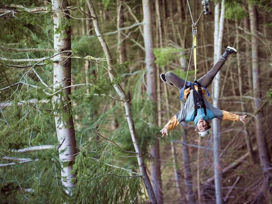 【Kea 6-Line Tour】Ziptrek Ecotours Queenstown upside down guy