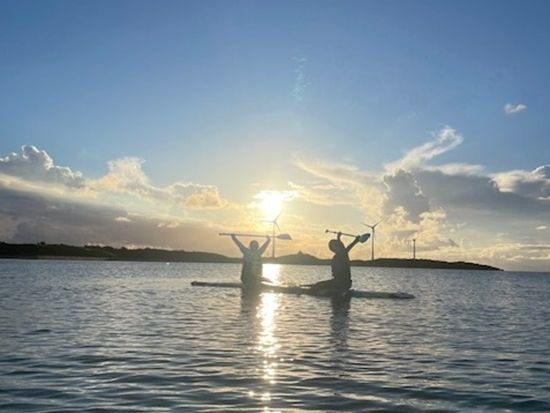 サンセットSUP体験 池間大橋と夕日を眺めながらリフレッシュ 秘境