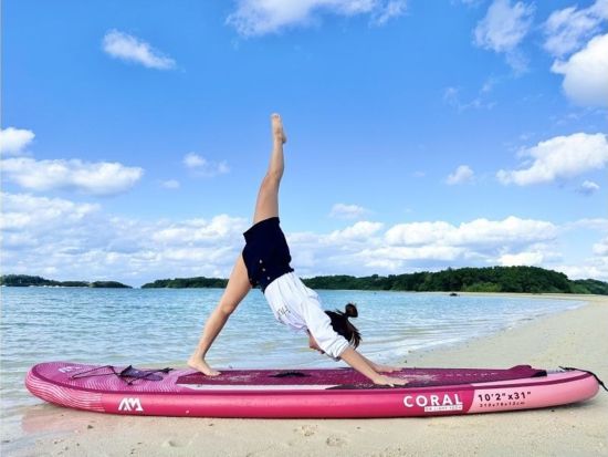 SUPヨガツアー 石垣ブルーの海で心身リフレッシュ！自然と一体になる癒し体験 ANAグループ機内誌「翼の王国」掲載＜約2時間／現地集合おすすめ／石垣島＞
