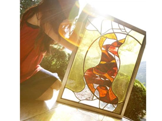 ステンドグラス体験 ステンドグラスのフォトフレーム作り 世界に1つだけのオリジナルフレームを作成！＜阪急池田駅徒歩約4分／約2時間／カフェ併設＞