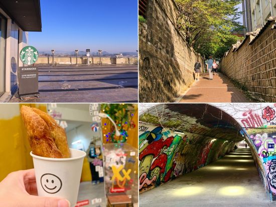 北朝鮮が見えるスターバックス＆望遠市場グルメランチ&韓国ドラマ選べるプラン！ ソウル市内人気ロケ地巡り or 人気ドラマ衣装体験＜ホテルお迎え／日本語ガイド＞