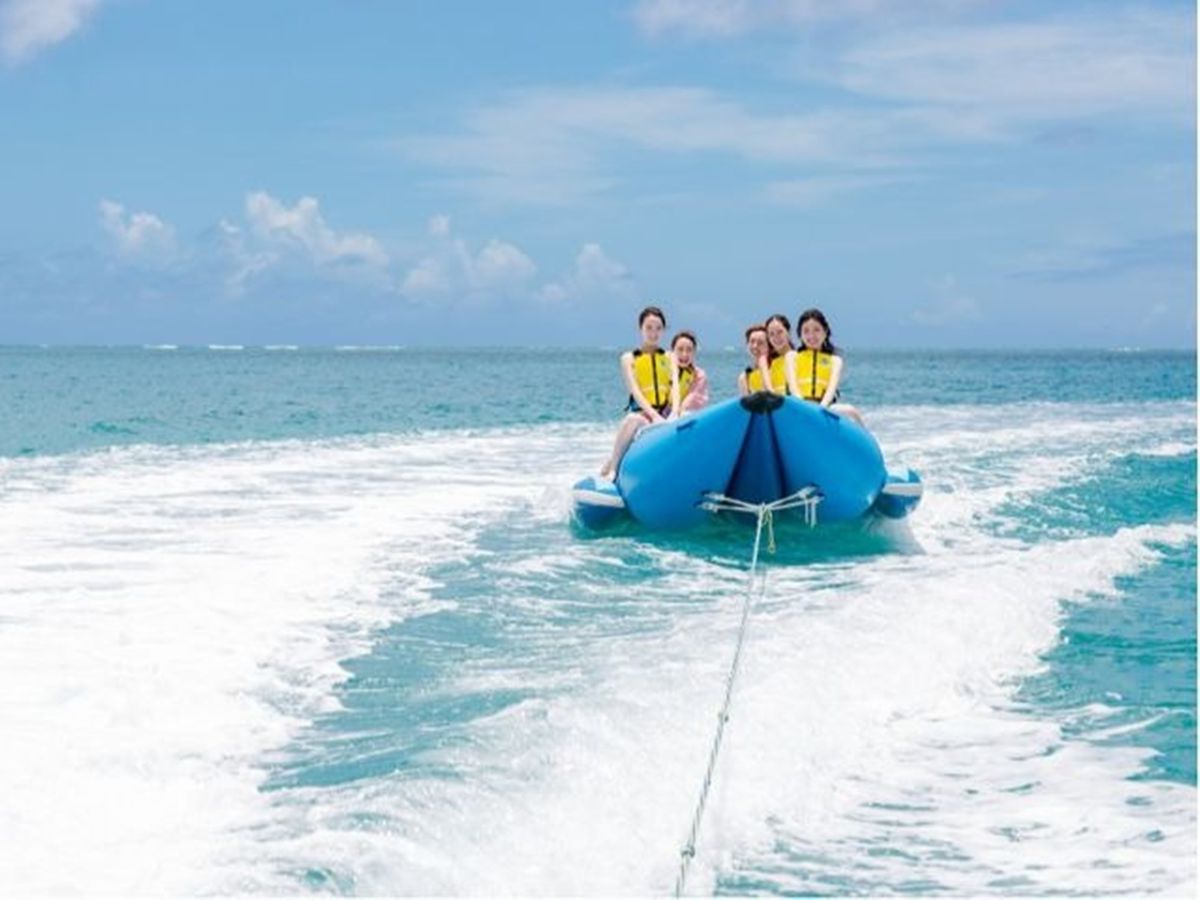 マリンセット3プラン バナナボートとシュノーケルやマーブルなど3つの