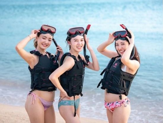 マリンセット3プラン バナナボートとシュノーケルやマーブルなど3つの組み合わせからチョイス！アクティビティを遊びつくそう＜約1時間～／南部 美らSUNビーチ＞ 