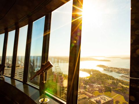 【入場チケット】シドニー・タワーアイ(The Sydney Tower Eye)☆最上階の展望デッキから美しい景色を満喫！＜ダーリング・ハーバー＞