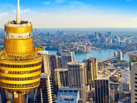 【入場チケット】シドニー・タワーアイ(The Sydney Tower Eye)☆最上階の展望デッキから美しい景色を満喫！＜ダーリング・ハーバー＞