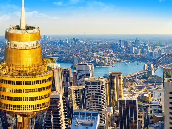 【入場チケット】シドニー・タワーアイ(The Sydney Tower Eye)☆最上階の展望デッキから美しい景色を満喫！＜ダーリング・ハーバー＞