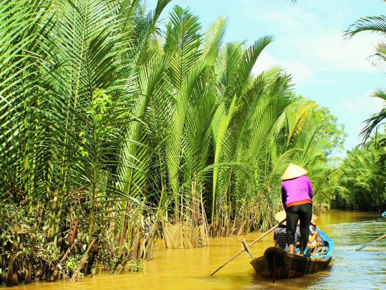 【貸切】メコン川クルーズ半日ツアー　GW限定で混載プランも受付中！手漕ぎボート体験＆ココナッツ工房　クアンブイの昼食付プラン有＜日本語ガイド＞