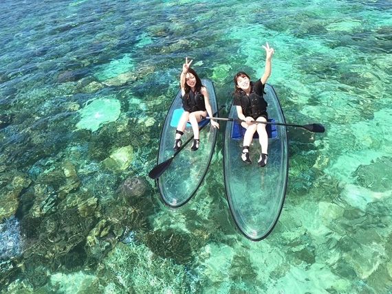 クリアSUP 透明ボードで楽しむ沖縄の海！初心者も安心のサポート付き