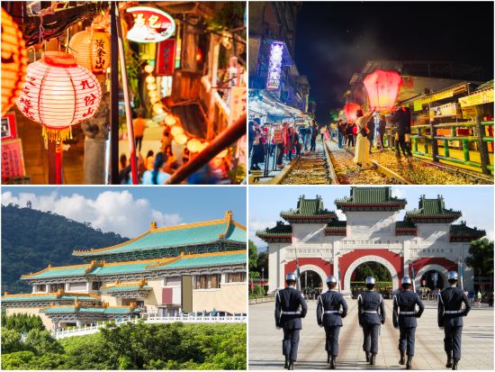 夜の九份＆十分（天燈上げ）＆台北市内観光ツアー　6つの名所を1日で巡る欲張りツアー！台湾茶セミナー＆鼎泰豊ランチ付き＜1日／日本語ガイド／士林夜市で解散可＞