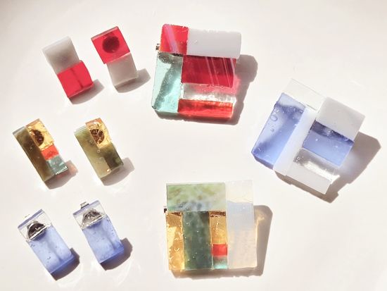 色ガラスアクセサリー作り体験 スイーツセット付き＜阪急池田駅徒歩約4分／約2時間／カフェ併設＞