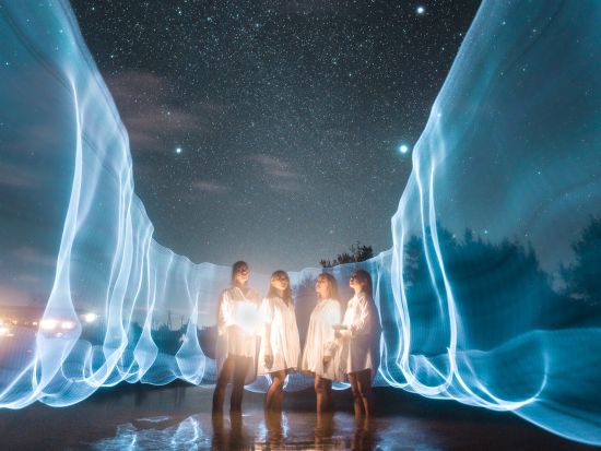 【貸切】星空ナイトフォトツアー　星降る夜の美景！『光のベール＆星空フォト』 ＜1.5～2時間／宮古島／送迎あり＞