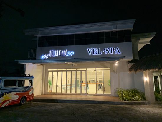 Facade of Aqua cafe