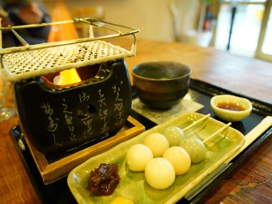 城崎⑬三色団子あぶり焼（cafe M’s style～なごみ～)