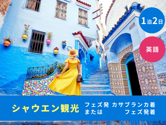 1泊2日 青い街シャウエン観光ツアー＜フェズまたはカサブランカ発フェズ着／英語＞