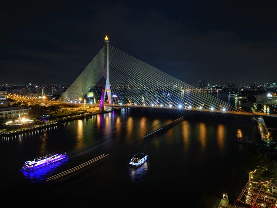 Thailand_Bangkok_Chao Phraya River_Rama VIII Bridge_Cruise_shutterstock_351451601