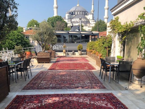 rugs on the terrace