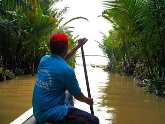 【貸切】メコン川クルーズ1日ツアー　チョコレート工場見学＋永長寺＜日本語ガイド／象耳魚の昼食＞