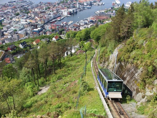 日本語ガイドと行く！ベルゲン市内ウォーキングツアー　ケーブルカー乗車付き！山頂でベルゲンの絶景を一望＜貸切／2.5～3時間＞