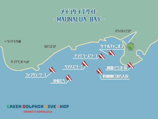 ファンダイビング　ハワイカイ沖でボートダイブを満喫！＜ボート／2ダイブまたは3ダイブ＞ by グリーン・ドルフィン・ダイブ・ショップ