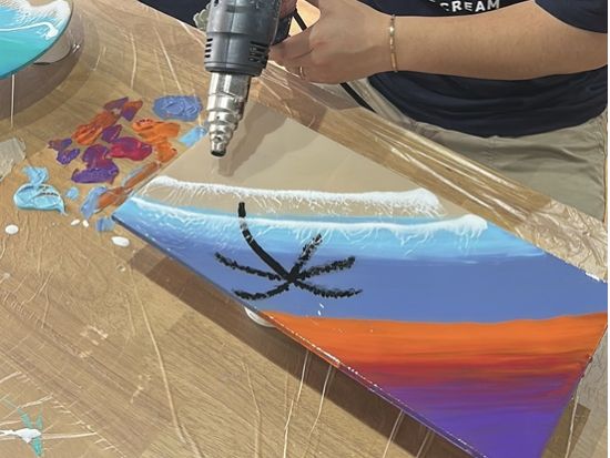 【オーシャンフォトスタンド】レジンアート体験 オリジナルの海と写真でオーシャンフォトスタンド作り＜4歳～／1.5時間／石垣島＞