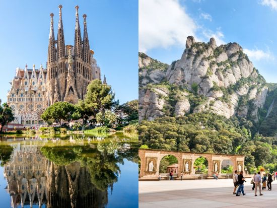 【2大人気観光地】サグラダ・ファミリア＋モンセラット1日観光ツアー＜混載／日本語ガイド／バルセロナ発＞