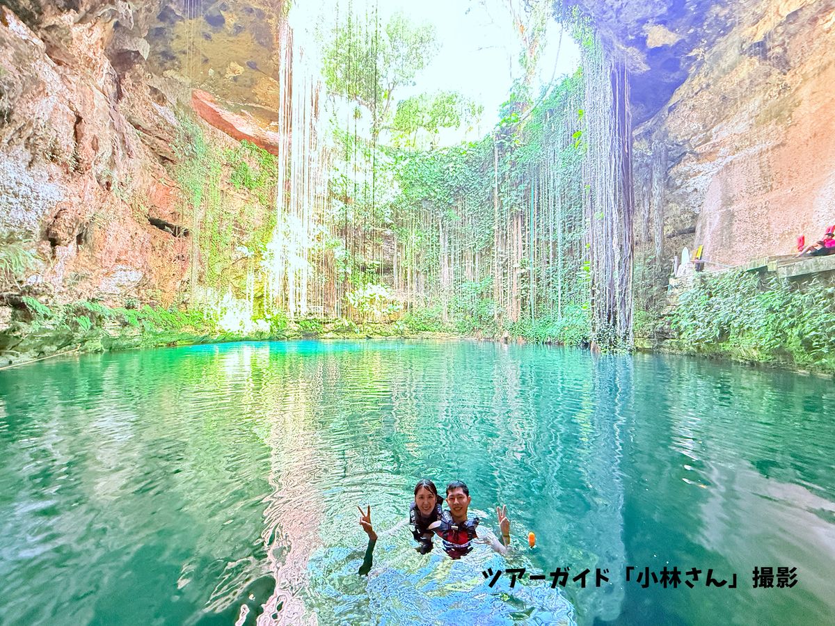 セノーテ　Cenote ピンクレイク＋絶景セノーテ2選（スイトゥン＋サーマル）周遊