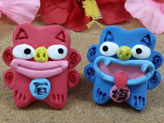 シーサー絵付け体験 ペイントをしてオリジナルシーサー作り！ハートや星模様で個性満点◎＜小・中・大・ミニサイズ対応／当日持ち帰り／約1時間／石垣島＞