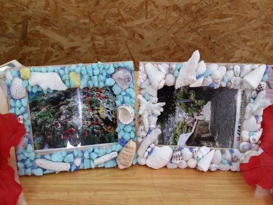 サンゴフォトフレーム作り体験 サンゴや貝殻で作るオリジナルフォトフレーム ＜当日持ち帰り／約1時間／石垣島＞