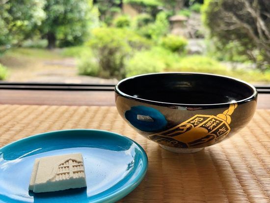 膳所焼美術館抹茶と和菓子