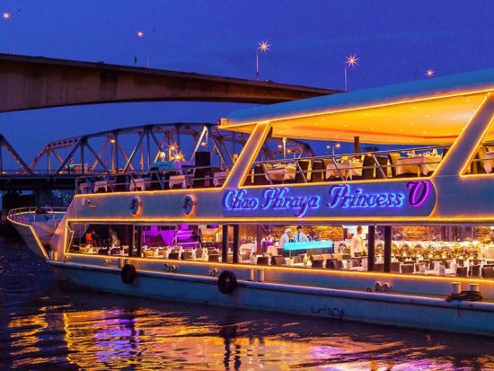 人気No.1！チャオプラヤー・プリンセス・ディナークルーズ（Chao Phraya Princess） *即予約確定／当日予約OK