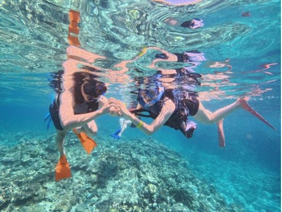 慶良間半日ボートシュノーケリングツアー  餌付け体験付♪＜ツアー中の写真無料プレゼント／那覇市内送迎付き／現地集合は当日予約可能！＞