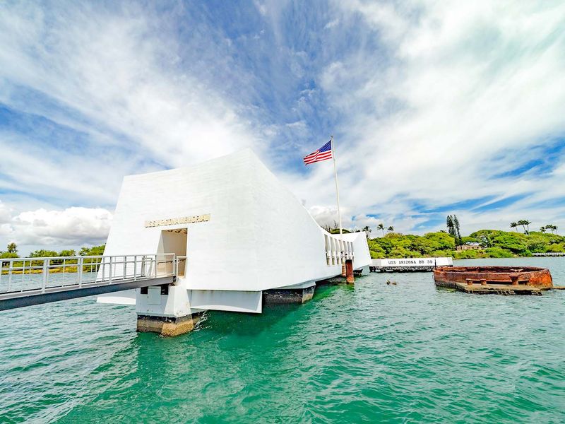 Arizona Memorial Exterior and Turret Pearl Harbor Oahu