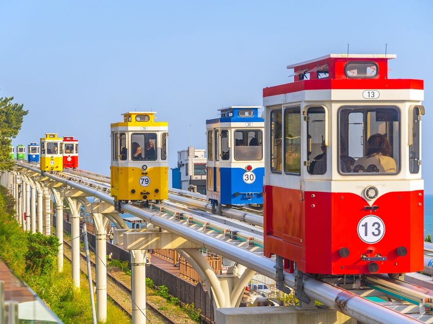 釜山観光ツアー 海雲台スカイカプセル＋海辺列車＋海東龍宮寺＋松島