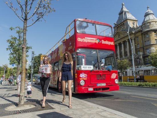ブダペスト 乗り降り自由オープントップバス　チケット事前予約 　ボート＆ウォーキングツアー付＜24時間or48時間or72時間チケット／日本語オーディオガイド＞