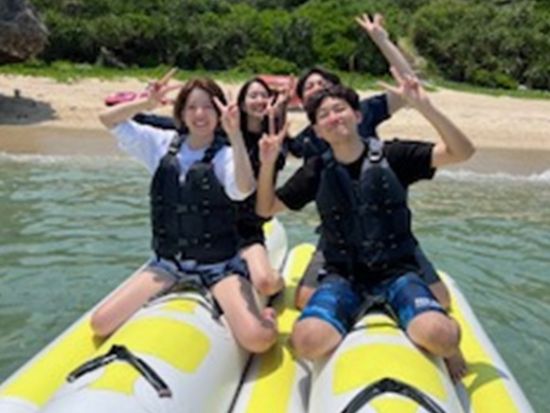 フライボード体験&浜比嘉島周遊バナナボート  スリルと爽快感を同時に楽しむ！沖縄の海を満喫しよう◎＜浜比嘉島ムルク浜ビーチ＞