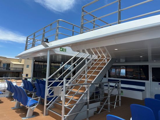 ホエールウォッチングクルーズ 海洋科学者の解説付き＜8月～11月／英語／パース市内送迎付き／ヒラリーズ発着＞